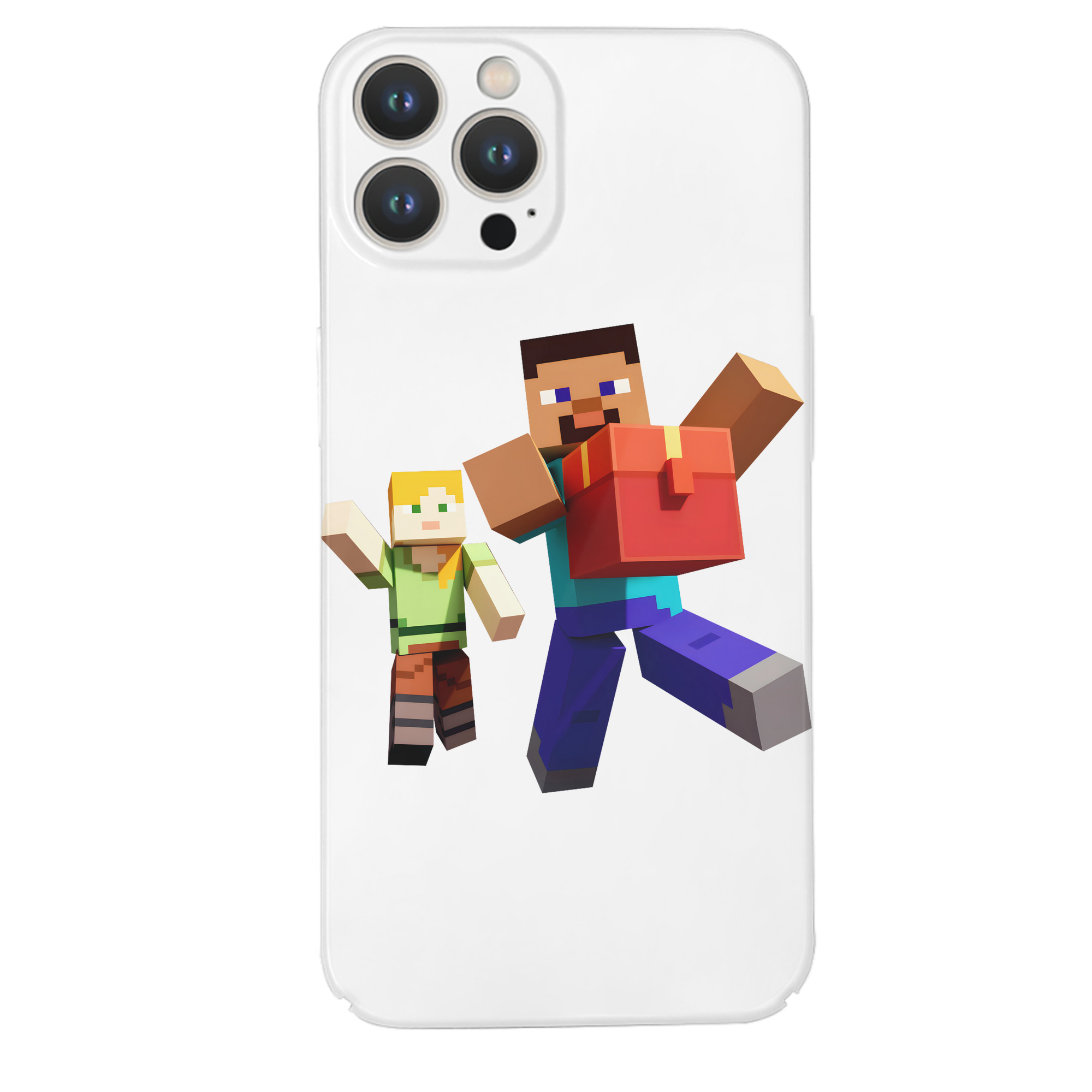 （画像用） マインクラフト ブロックの世界 Minecraft MC Block world 【iPhone 14シリーズ対応】ハードケース